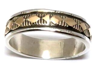 Navajo Ring Bruce Morgan�i�u���[�X���[�K���j�� �i�o�z�E�����O 14K