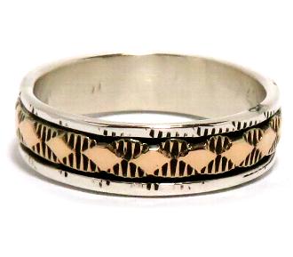 Navajo Ring Bruce Morgan�i�u���[�X���[�K���j�� �i�o�z�E�����O 14K