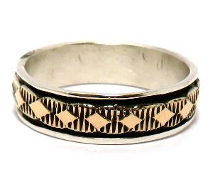 Navajo Ring Bruce Morgan�i�u���[�X���[�K���j�� �i�o�z�E�����O 14K