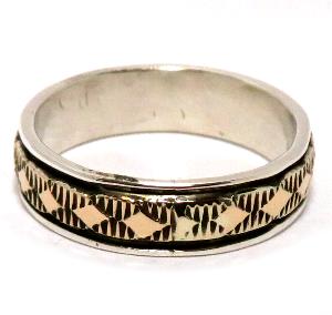 Navajo Ring Bruce Morgan�i�u���[�X���[�K���j�� �i�o�z�E�����O 14K