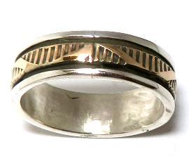 Navajo Ring Bruce Morgan�i�u���[�X���[�K���j�� �i�o�z�E�����O 14K