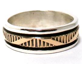 Navajo Ring Bruce Morgan�i�u���[�X���[�K���j�� �i�o�z�E�����O 14K