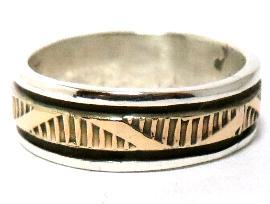 Navajo Ring Bruce Morgan�i�u���[�X���[�K���j�� �i�o�z�E�����O 14K