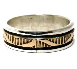 Navajo Ring Bruce Morgan�i�u���[�X���[�K���j�� �i�o�z�E�����O 14K