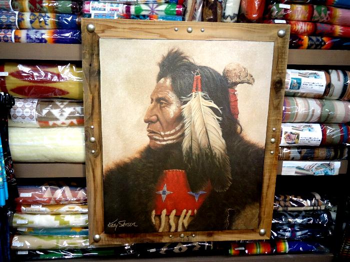 アメリカインディアン　ウォールアート　絵画風