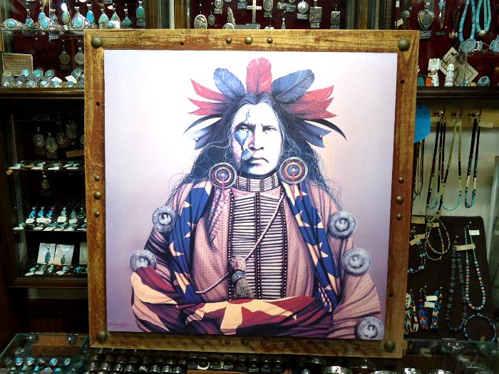 アメリカ・インディアン作成の絵画、砂絵、サンドペインティング・アート