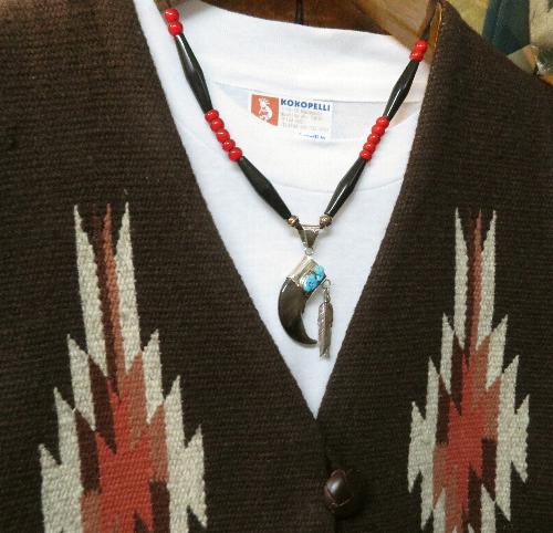 インディアンジュエリー Ernest Hawthorne Navajo ベアクロウ ペンダント