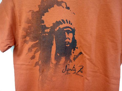 サウスウェスタン・アメリカインディアン柄のTシャツ
